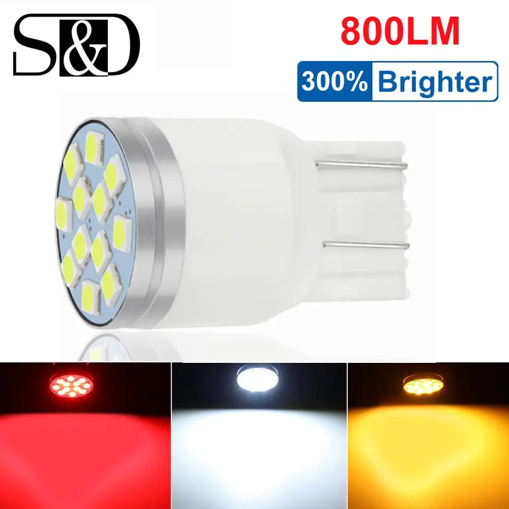 10 шт. автомобильные светодиодсветодиодный лампы 7440 лм T20 W21W LED W21/5W WY21W 7443
