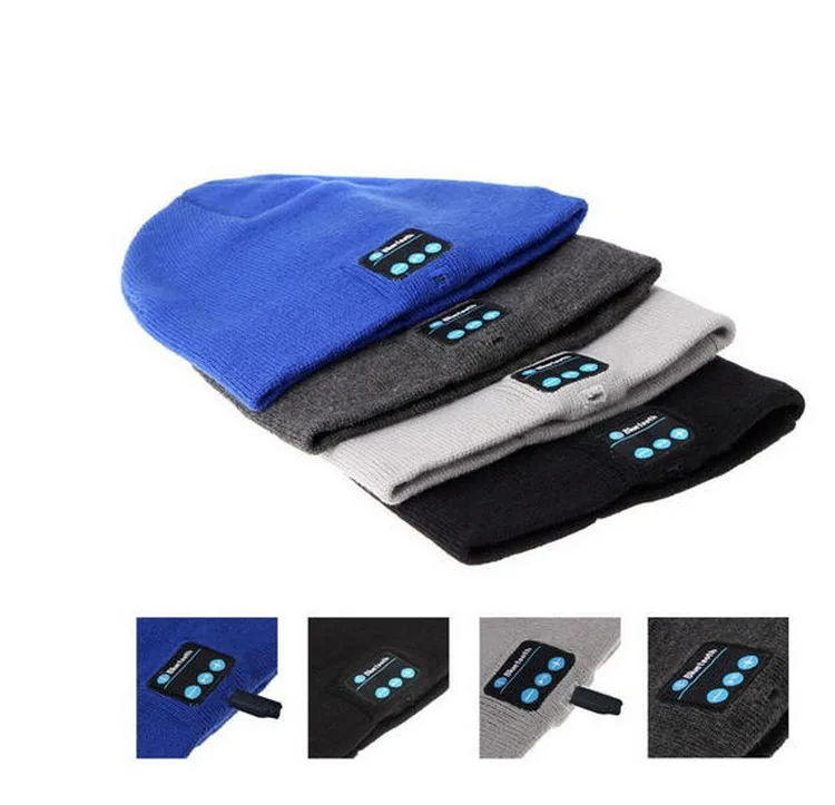 Smart Wearable Bluetooth Hat Earphone outdoor sport Warm Beanie Wireless Music Cap Headphone Headset With Micphone 50pcs/lot | Электроника