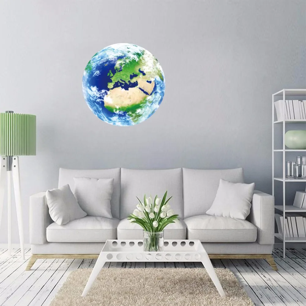 Новинка 1 шт. светящийся в европейском стиле синий земля мультфильм DIY 3d настенные
