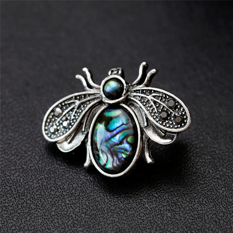 Изысканная броши в виде пчел из ракушек для женщин металлические булавки