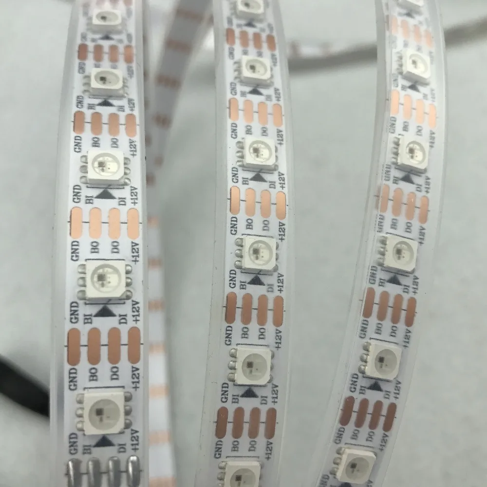 Светодиодная лента WS2815 12 в пост. Тока полноцветная RGB 5050 60 Светодиодный s/m 5 м