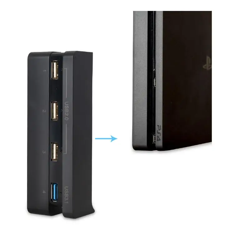 4 в 1 тонкий адаптер PS4 USB 3 0 порт + порта 2 s для Sony PlayStation Slim тонкая консоль высокая