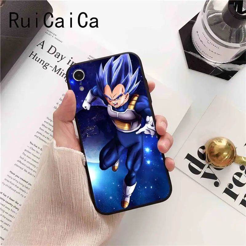 Ruicaica Dragon Ball Z Super DBZ Goku Модный черный мягкий чехол из ТПУ для iPhone 5 5Sx 6 7 7plus 8 8Plus X XS MAX XR