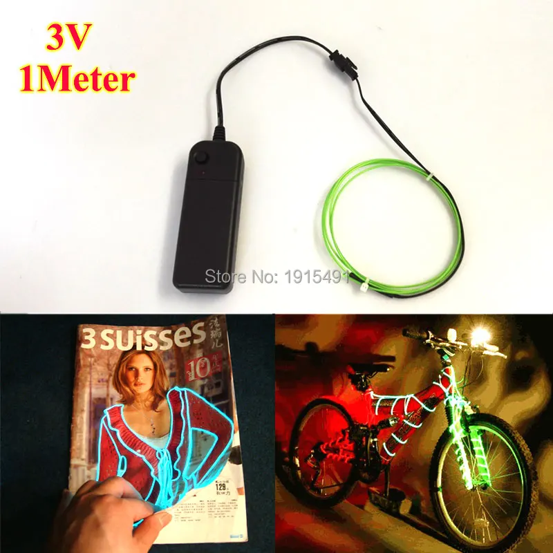 10 видов цветов в наличии водонепроницаемый 3В неоновый гибкий светящийся EL