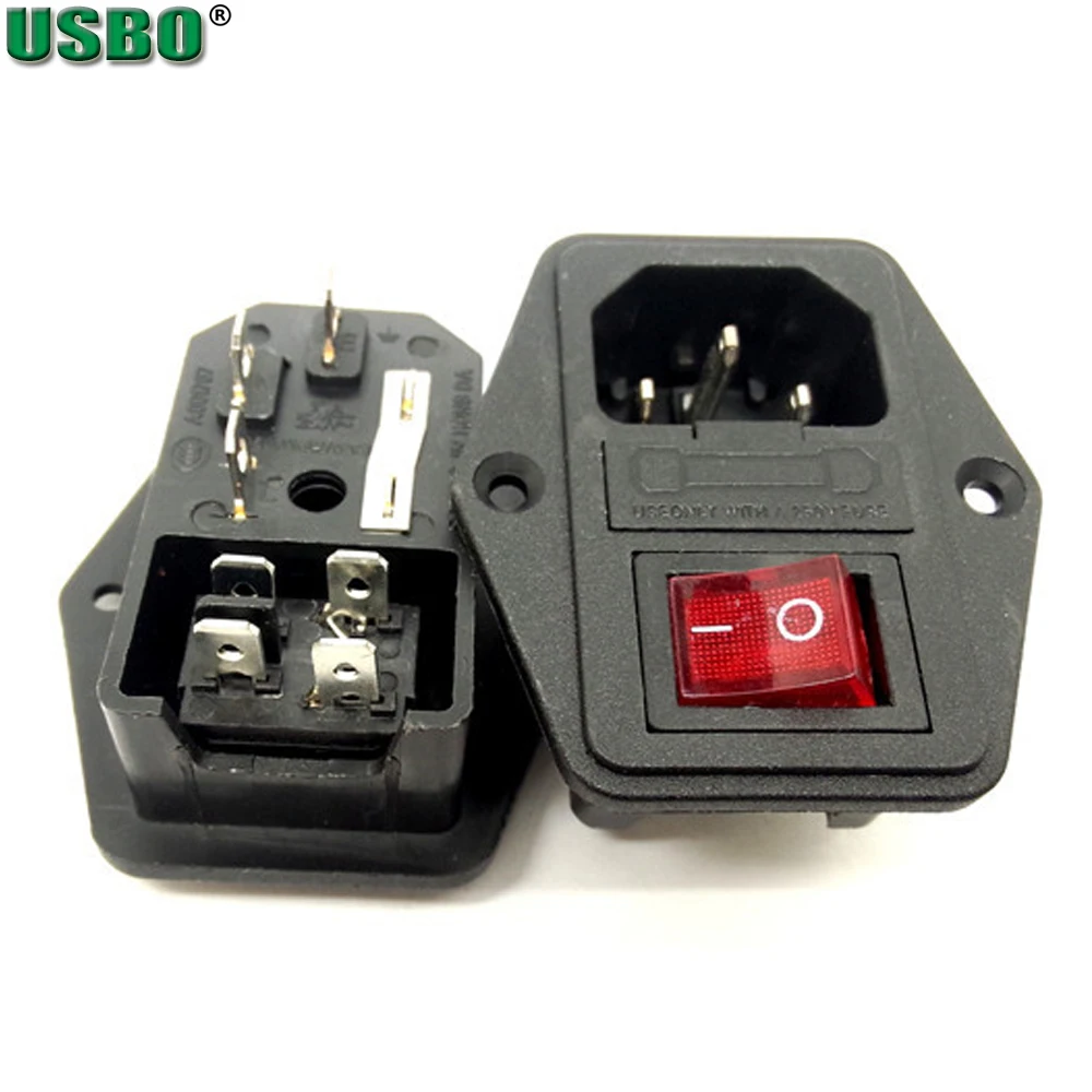 Розетка электрическая 250 В 10 А IEC320 C13 14 3 sprong AC PDU с блокировкой переменного тока| |