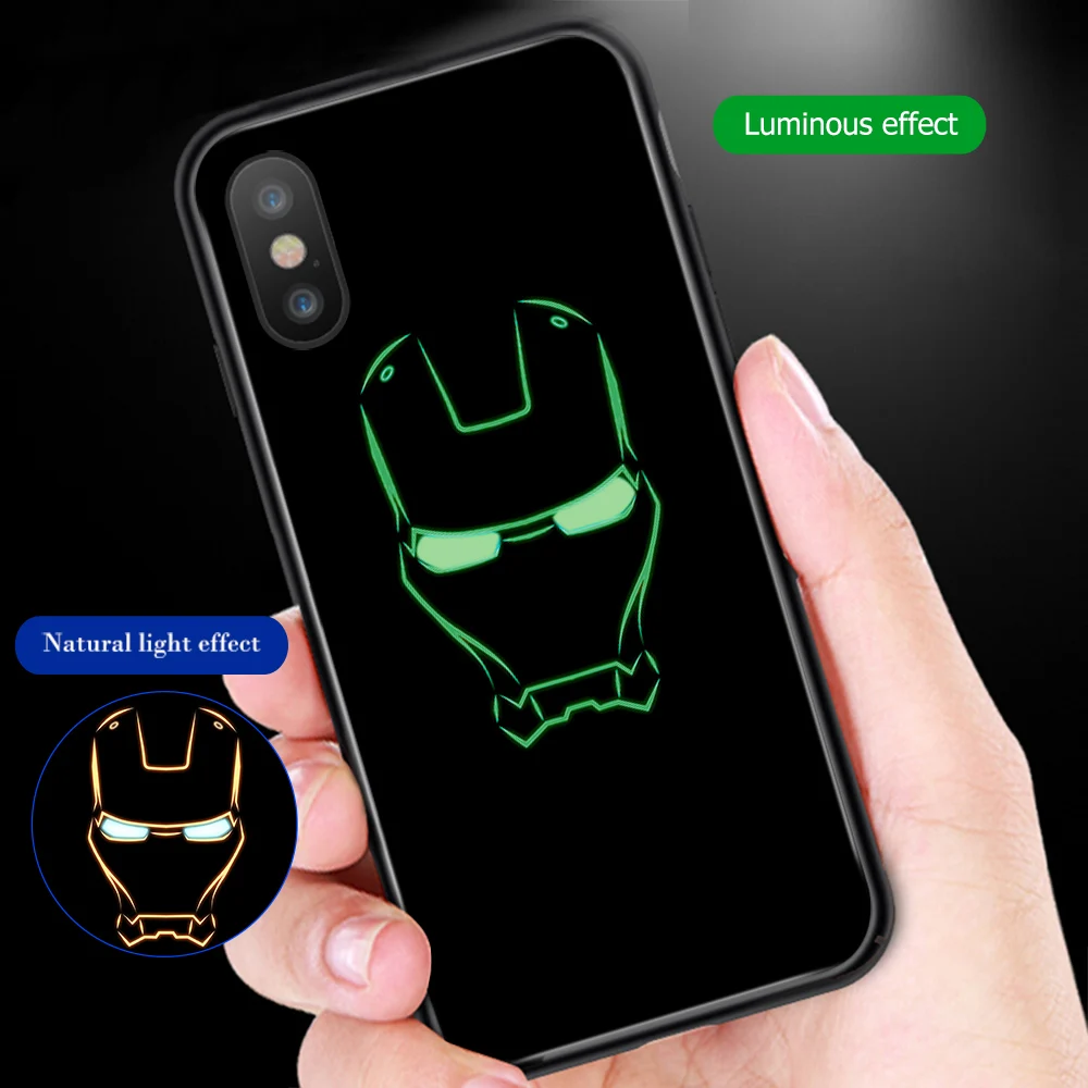 Ciciber Marvel Железный человек Капитан Америка Черная пантера для IPhone 11 Pro XR X XS MAX