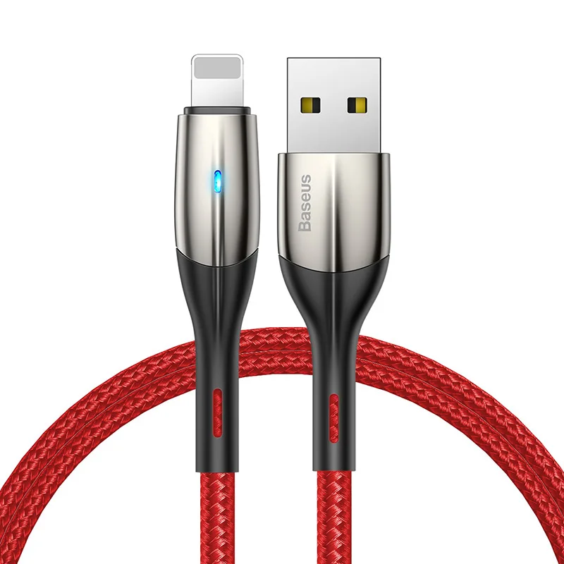 Светодиодный usb-кабель с разъемом lightning для iPhone 11 xs max xr 8 7 6s plus 0 5 м 1 2 | Мобильные