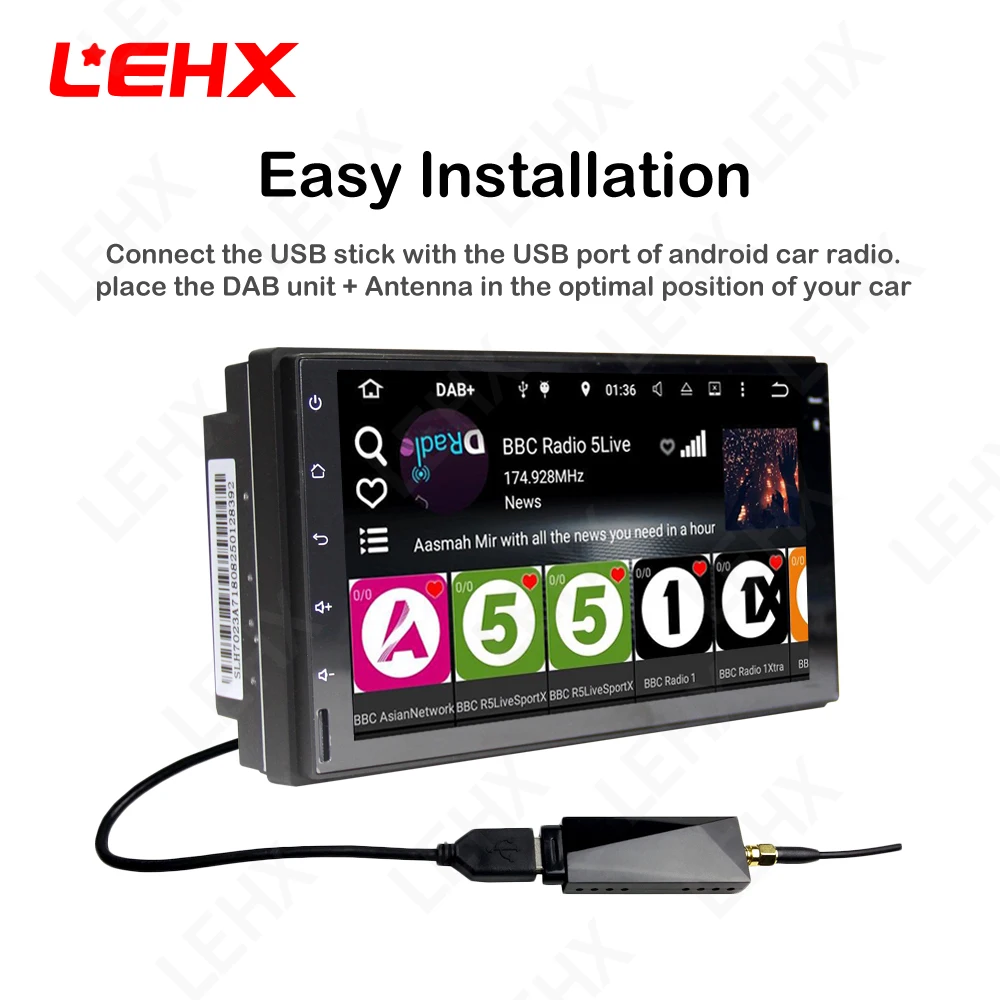 USB автомобильный DAB+ цифровой радио тюнер приемник для Автомобильный Android плеер Автомобильный DVD цифровой аудио вещания USB плеер с тюнером для Европы