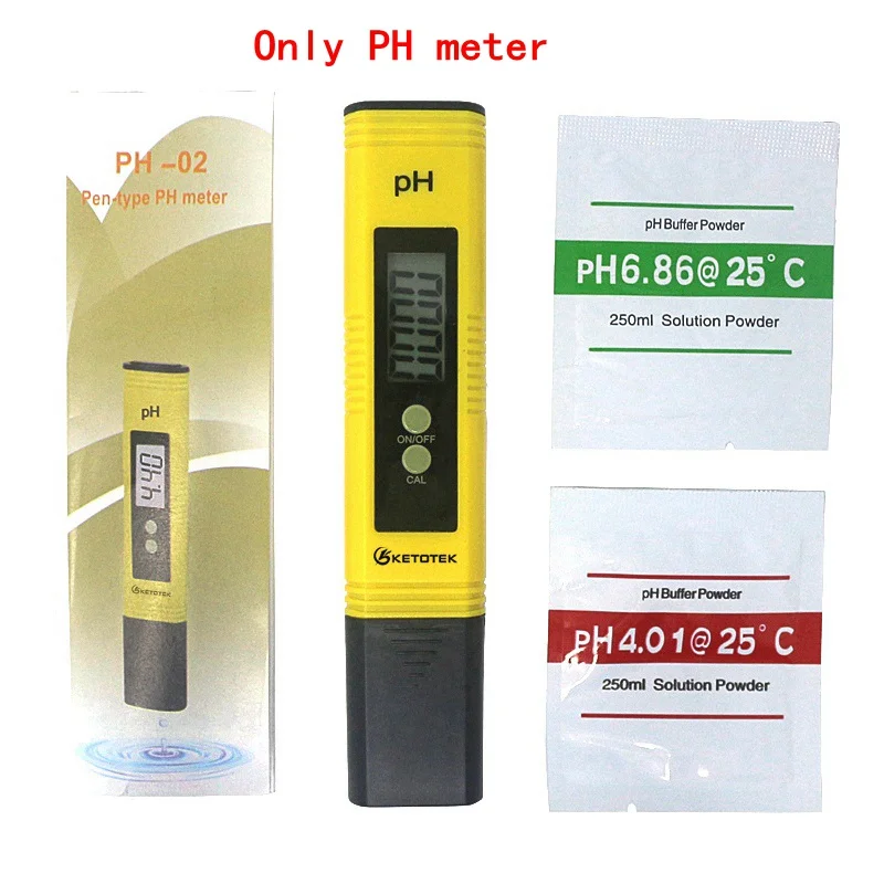 Only PH Meter Портативный цифровой ATC рН метр 0,00~ 14,00 воды аквариум монитор качества воды жидкостный Анализатор ЖК-стекло электрод - Цвет: Only PH Meter