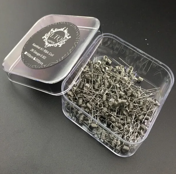 Leikidudu 100 шт атомайзер катушки 22 24 26 28 rda wick wire RDA RBA RTA испаритель против
