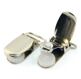 Новинка 10 шт./лот серебристые металлические клипсы подвески для соски держатель