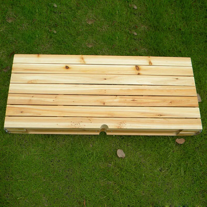 Открытый Портативный дерева один кусок складной integrated стол|folding wooden outdoor table|outdoor
