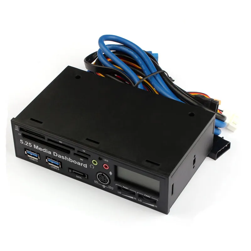 Новый 5 25 дюймов USB 3 0 высокоскоростной медиа приборной панели передней ПК мульти