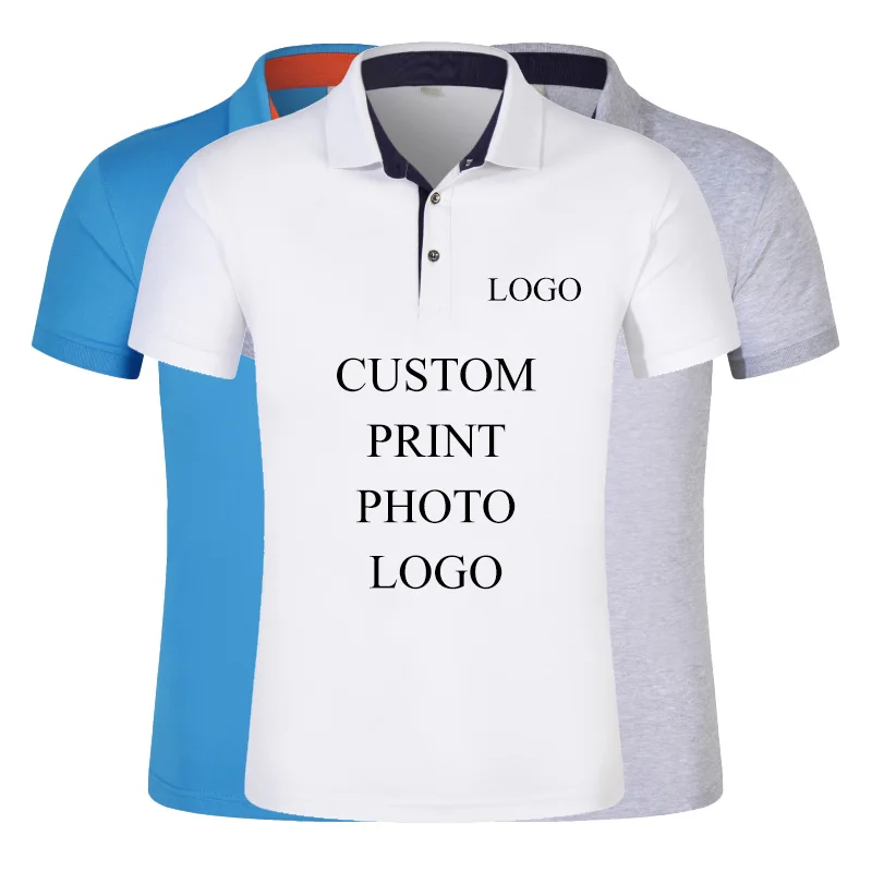

Summer Casual New Brand Men Polo Shirt High Quality Unisex Short Sleeve Shirts Custom Polos With Your Logo or Design Crop Tops