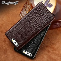 brand mobile phone case for huawei p10 crocodile pattern half pack mobile shell genuine leather phone protection case