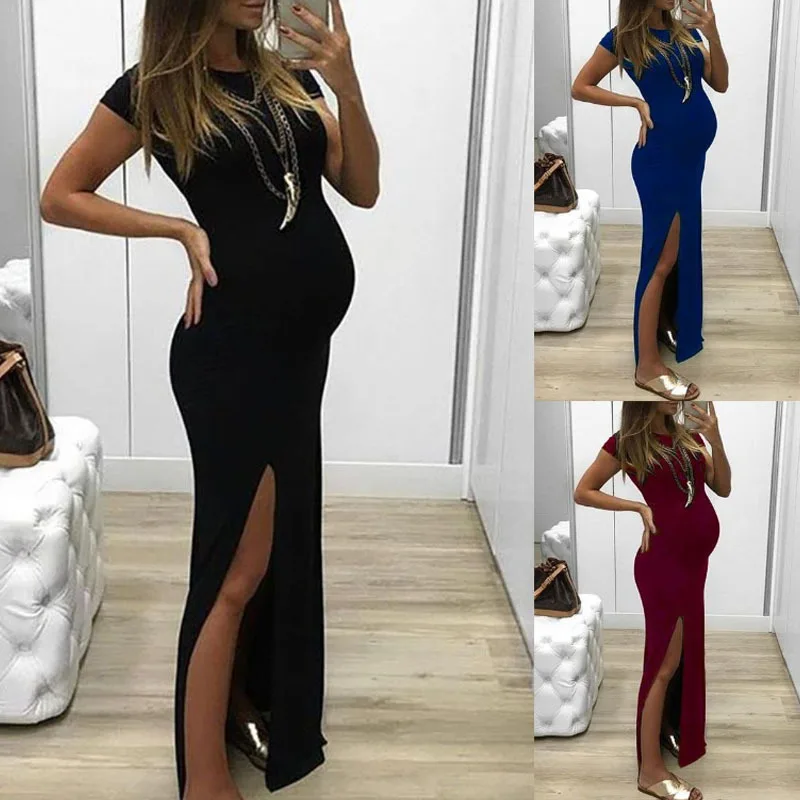 2019 NEW ARRIVAL Summer Pregnant Women Sundress Dress Maternity women's Short Sleeve Pregnancy Clothes | Мать и ребенок