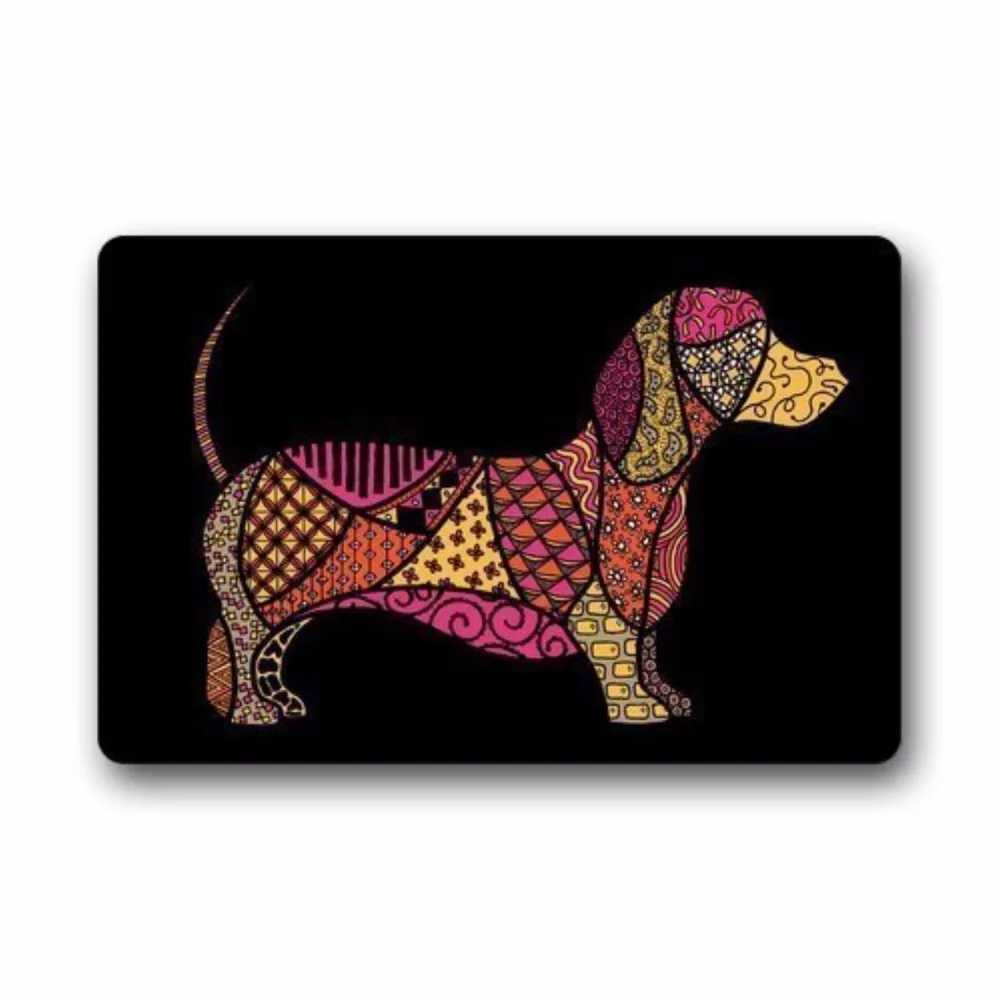 

Custom Colorful Dachshund Non-Slip Machine Washable Door Mats Bathroom/Kitchen/Workstations Decor Mat(23.6*16.7)inch