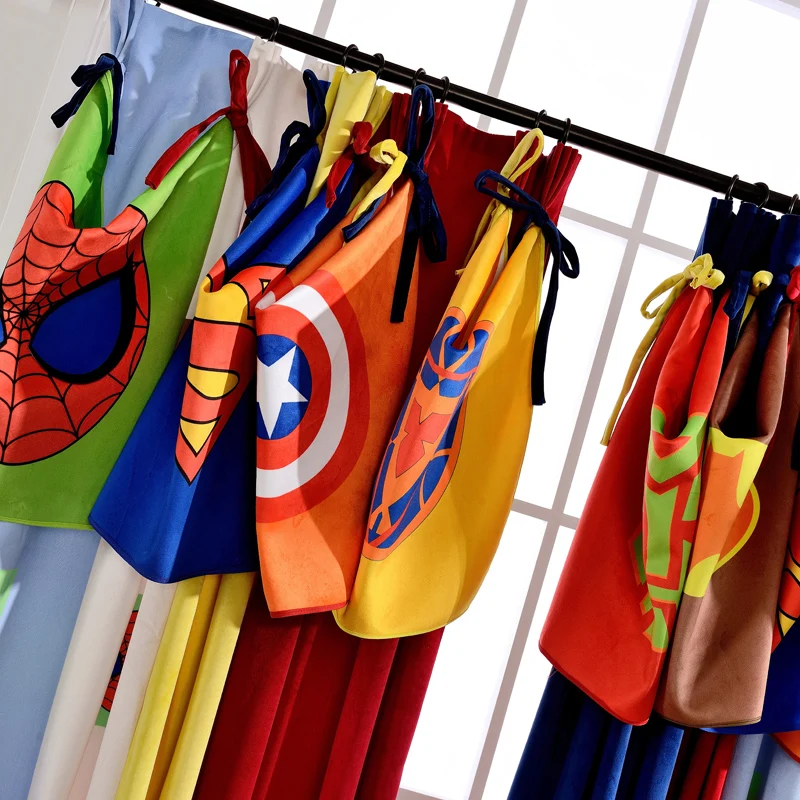 Занавески с героями мультфильмов затемняющие шторы из мягкой ворсовой ткани