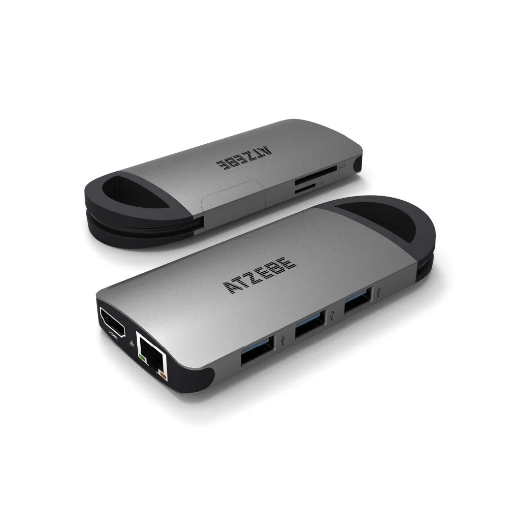 USB C концентратор 8 в 1 кабель-Переходник на HDMI RJ45 Thunderbolt 3 адаптер для MacBook samsung Galaxy S10