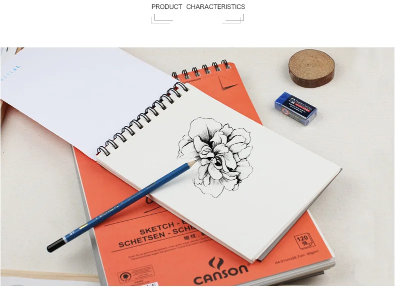 16 k Canson Croquis живопись Бумага для акварель карандаш пастельных Эскиз Рисование макет и смешанная техника 90g 60 листов