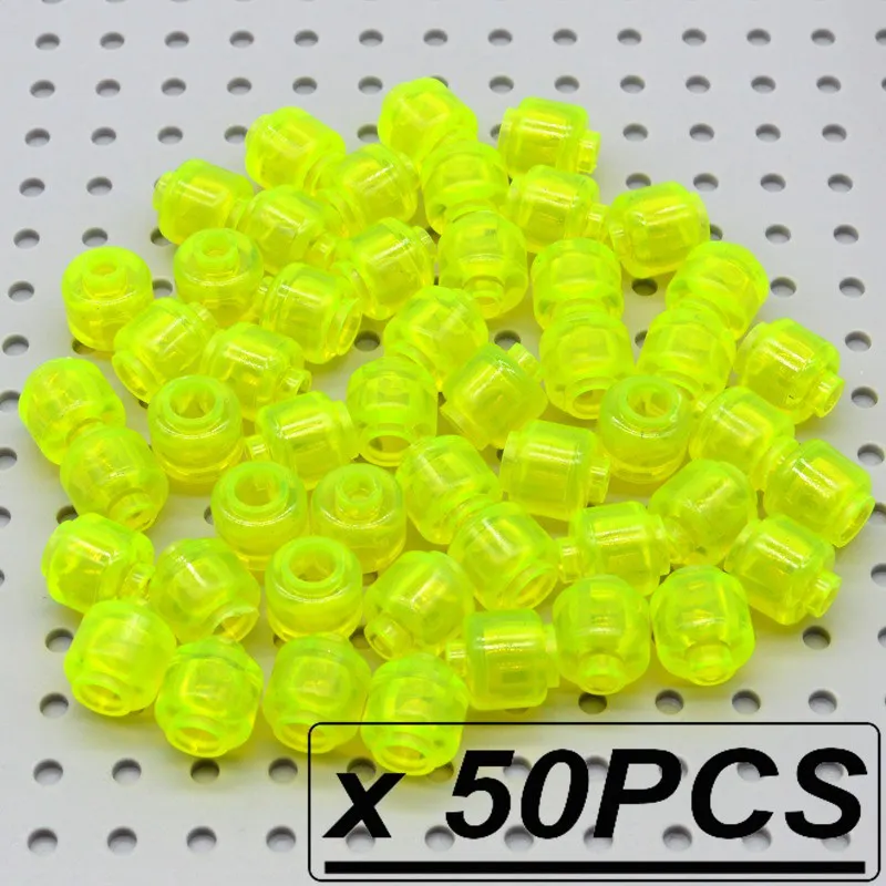 50pcs bright yellow 50 шт./лот, несколько цветов, цвет лица, коричневый, красный, тело, ноги для MOC, аксессуары, части, Строительные кирпичи, блоки, игрушки для детей - Цвет: 50pcs bright yellow