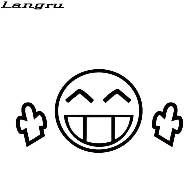 Langru новый продукт Стайлинг автомобиля забавная наклейка со смайликом