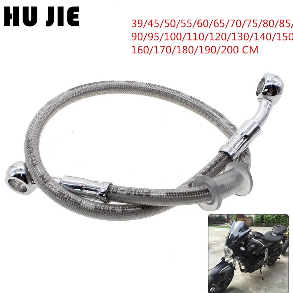 

850mm Motorcycle Dirt Bike Braided Steel Hydraulic Reinforce Brake line Clutch Oil Hose Tube Universal Fit Racing