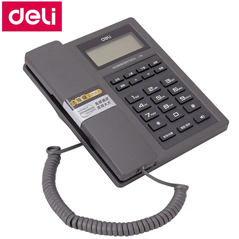Deli 774 Тип сиденья Телефон Проводные телефоны домашний офис телефонная машина Определитель звонящего времени дисплей записывает отображение даты и времени