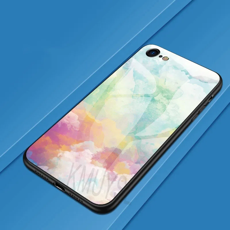 7 Модный чехол из закаленного стекла для huawei mate 20 10 Lite Nova 4 3 3i Honor 7A 7C Pro Y5 Y6 Prime P Smart чехол цветной чехол - Цвет: 7