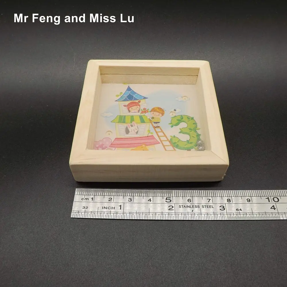 Картина с изображением замка деревянные игрушки мини-лабиринт игра маленькая