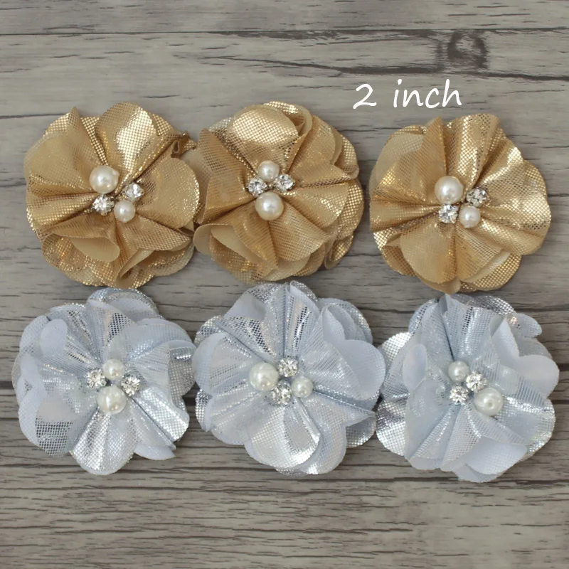 Золотой Серебряный блестящий цветок из бисера|flower flower|flower goldflower glitter |