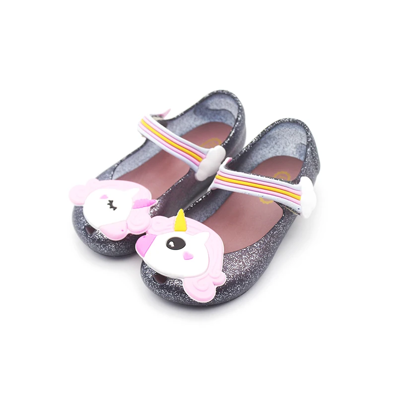 Милые мини сандалии Melissa с единорогом желе обувь для девочек из Нескользящие