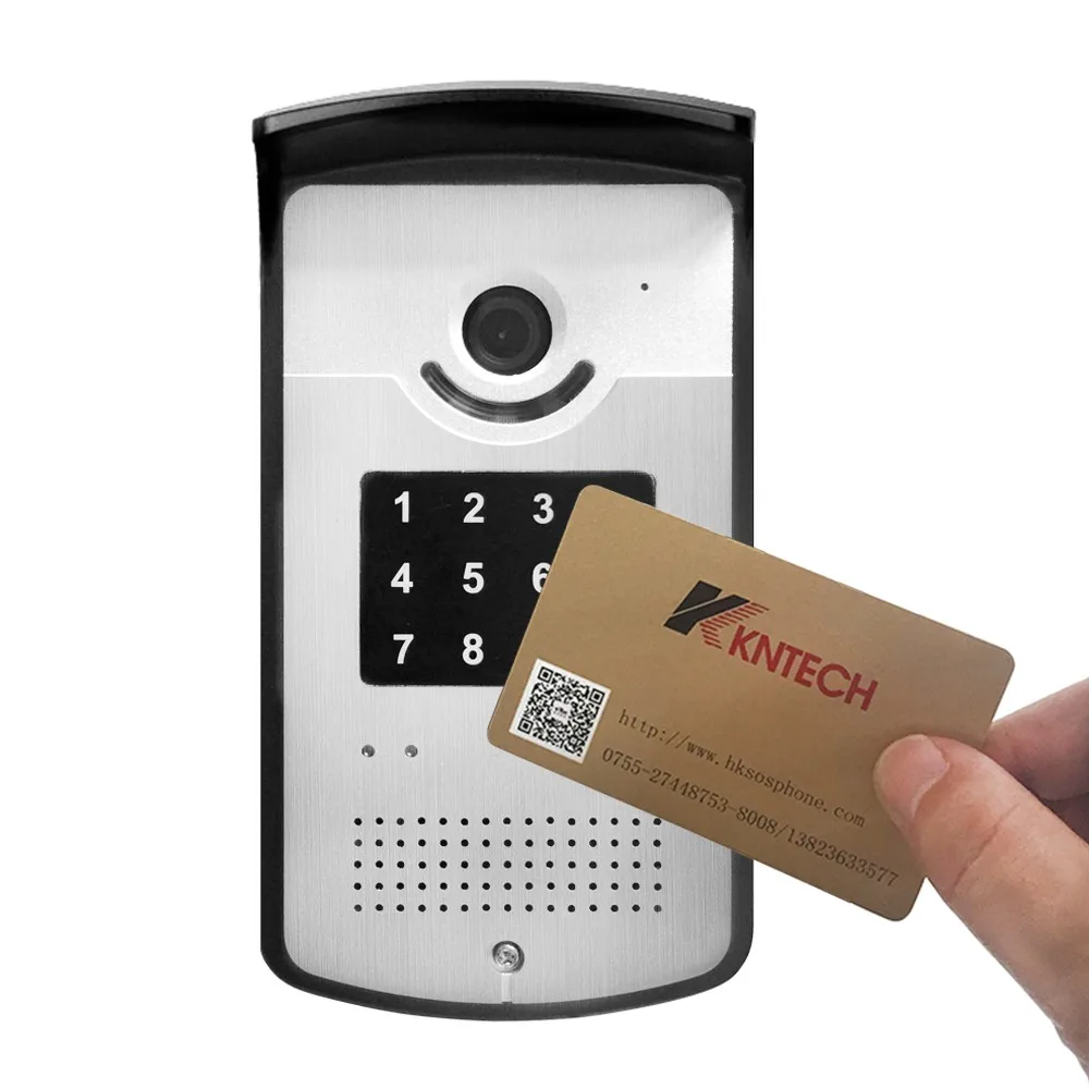 Лучшая цена откидная дверь телефон RFID карта аудио домофон системы с высоким