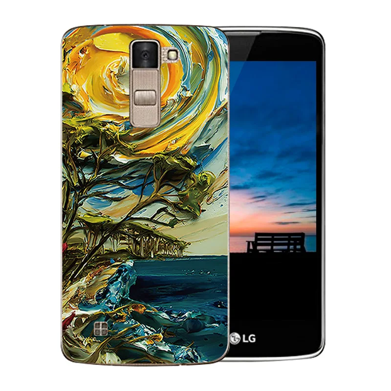Мягкий ТПУ чехол для телефона LG K8 Lte K350 K350E K350N 5 0 &quotK 8 Ван Гог шаблон Fundas |