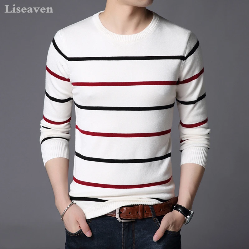 

Liseaven Pullover Men Sweater Men Long Sleeve Shirt Mens Sweaters O Neck Pull Homme Male Knitwear