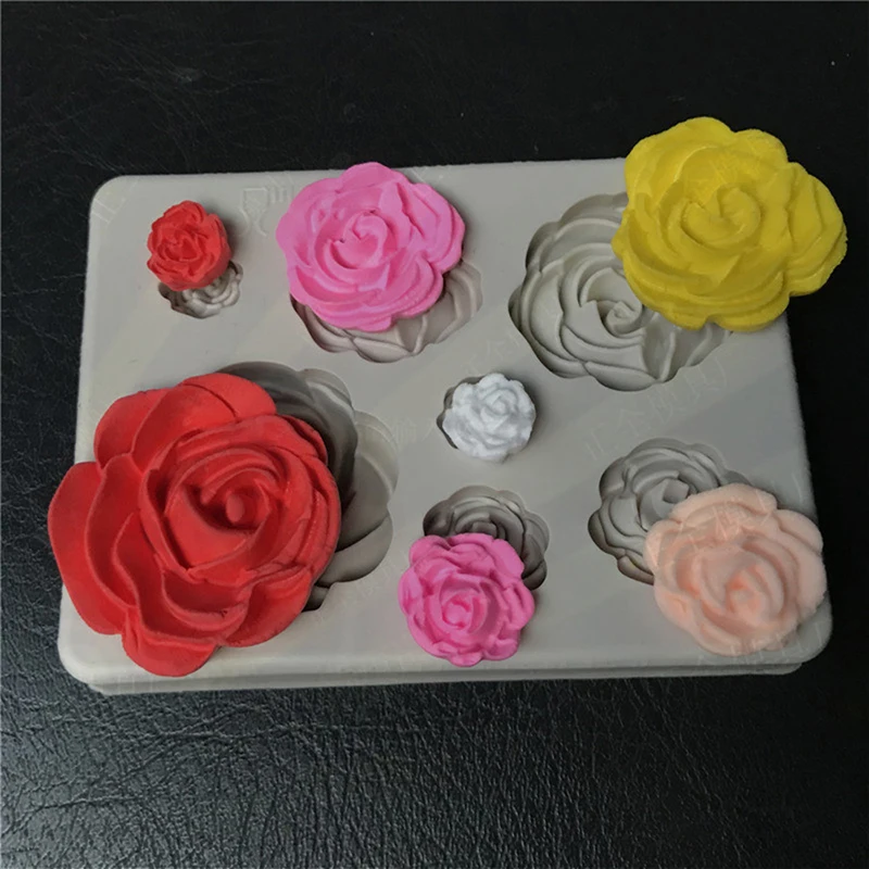 Sugarcraft силиконовая форма в виде цветка розы помадной формы для украшения торта