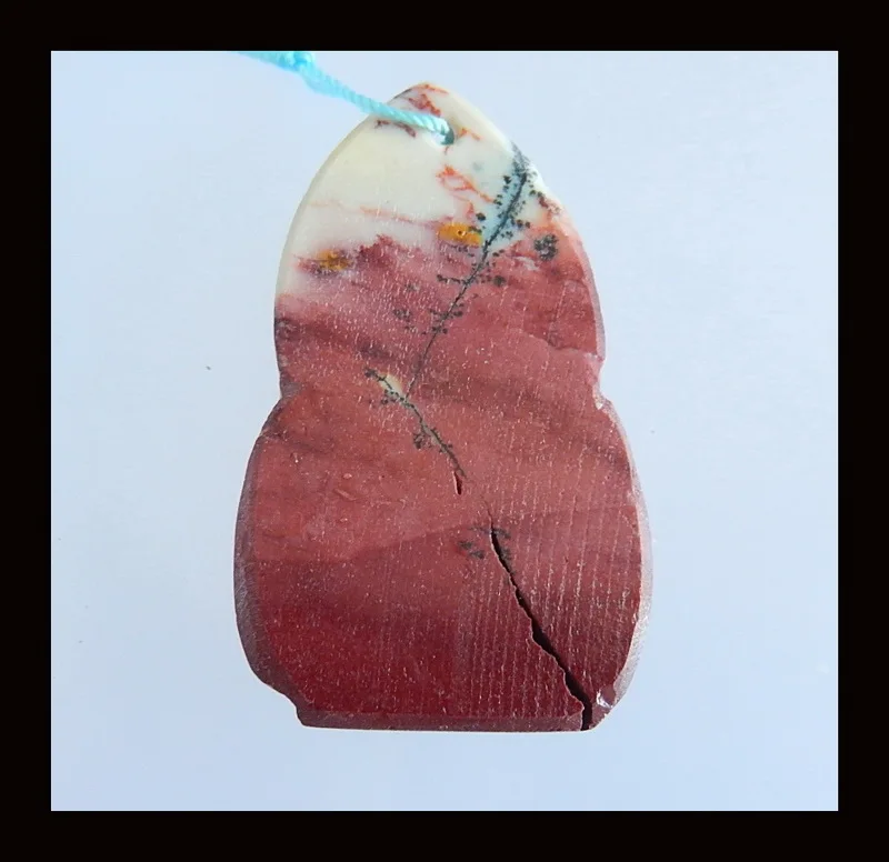 

Wholesale gemstone,Semiprecious stone jewelry,Carved guanyin Mookaite Jasper Pendant,49x30x9mm,18.5g