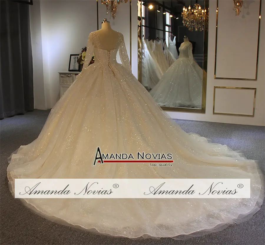 Халат de soiree торжественное платье Аманда novias сверкающих новые модели