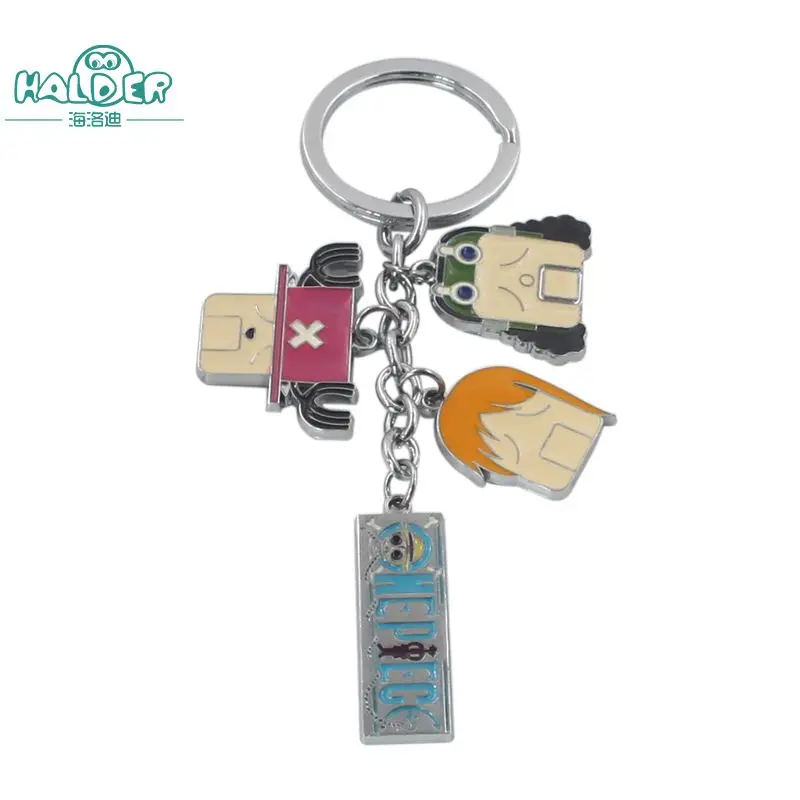 Halder one piece Череп фигурки из сплава металла брелок металлический кулон цвет аниме мультфильм косплей брелок цепочка для ключей для фанатов - Цвет: Key Chain 5