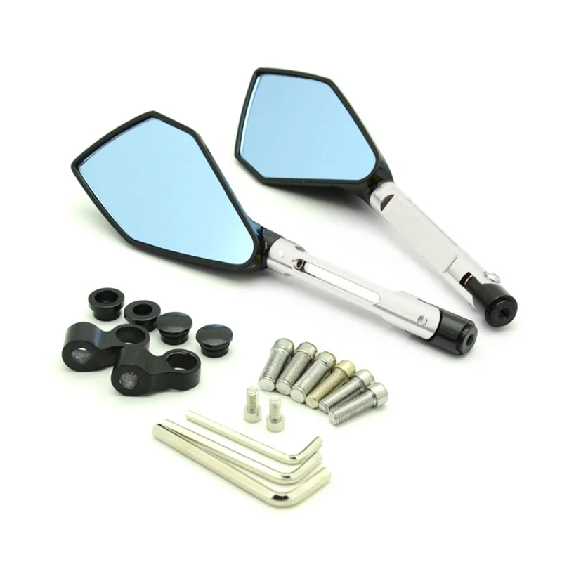 1 пара зеркал заднего вида для мотоцикла пятиугольник руль боковое зеркало Honda