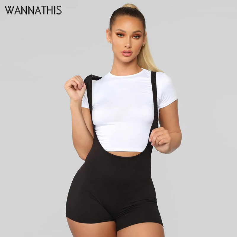 WannaThis, эластичный комбинезон с высокой талией, шорты, обтягивающие, облегающие,, летние, женские, модные, сексуальные, уличные, вечерние, повседневные, женские шорты