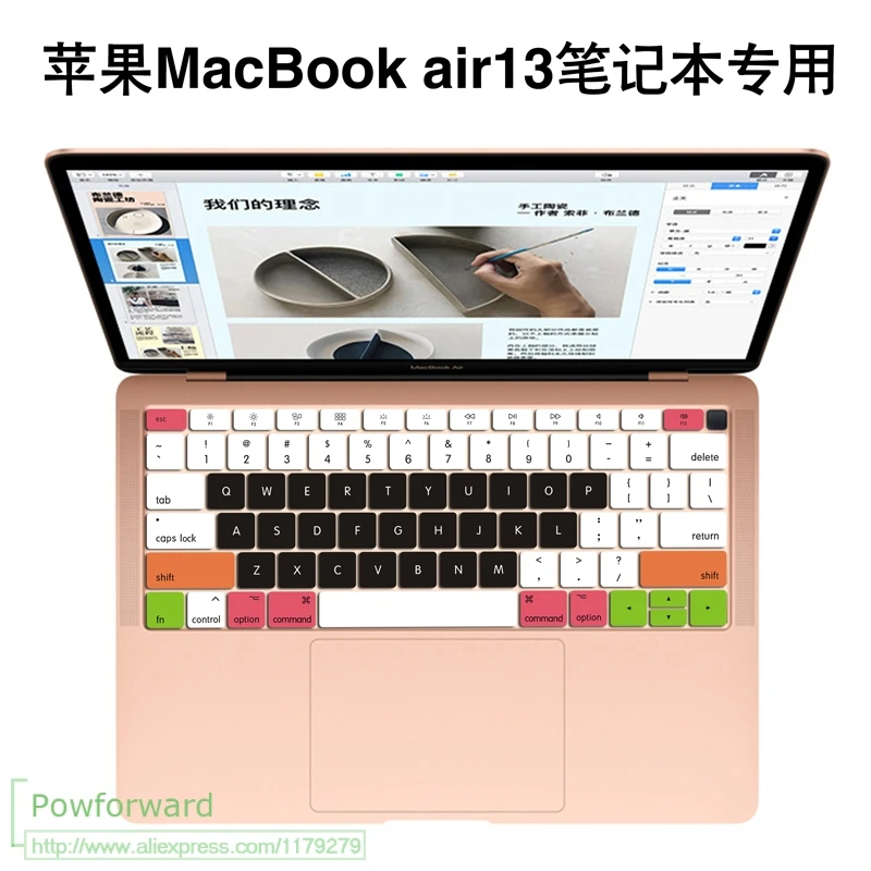 Силиконовый чехол для клавиатуры macbook air 13 дюймов 3 дюйма A1932 с Touch ID английский