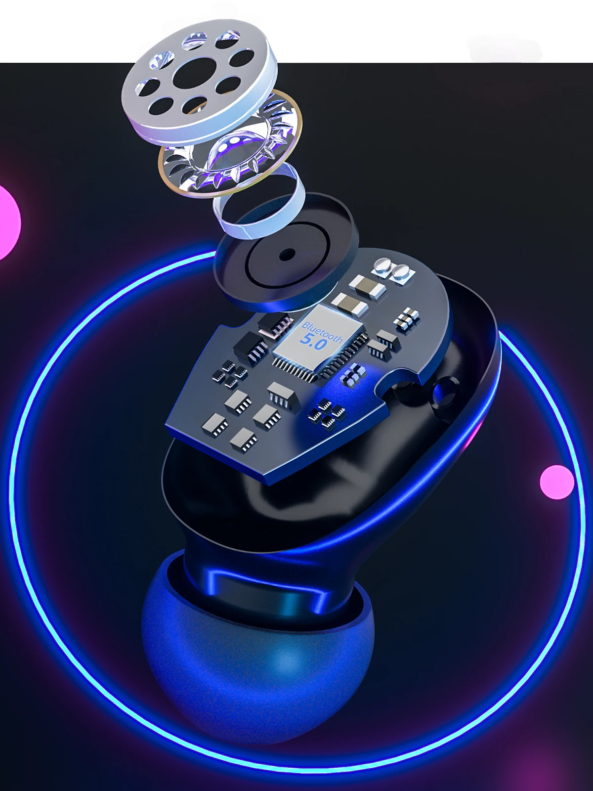 ANMONE TWS 5,0 Bluetooth наушники беспроводные Bluetooth наушники-вкладыши стерео спортивные наушники Игровые наушники с зарядным устройством