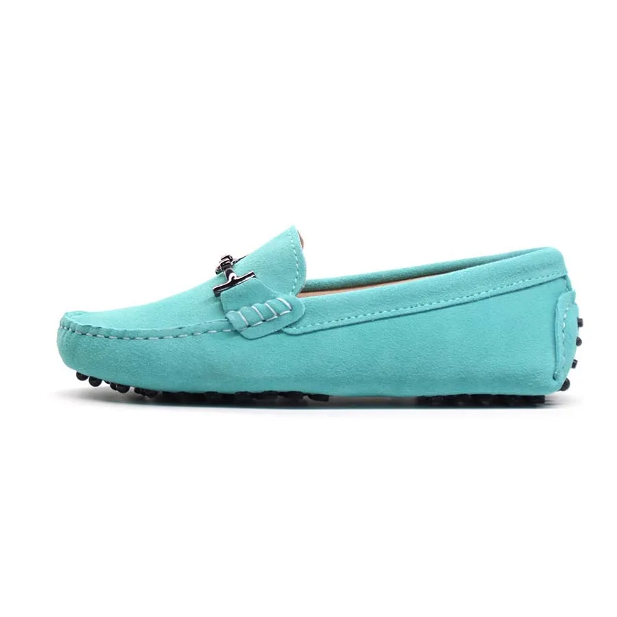 MINT GREEN GRWG/Новинка года; модная женская повседневная обувь; сезон весна-лето; Брендовые женские мокасины из натуральной кожи; мокасины; лоферы; - Цвет: MINT GREEN