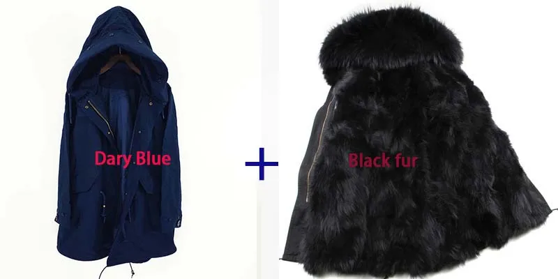 Waterproof Coat S-7XL Водонепроницаемая парка, пальто из натурального меха, зимняя куртка для женщин, натуральный мех енота, меховой воротник, Лисий мех, подкладка, теплая Толстая Уличная одежда - Color: Waterproof Coat