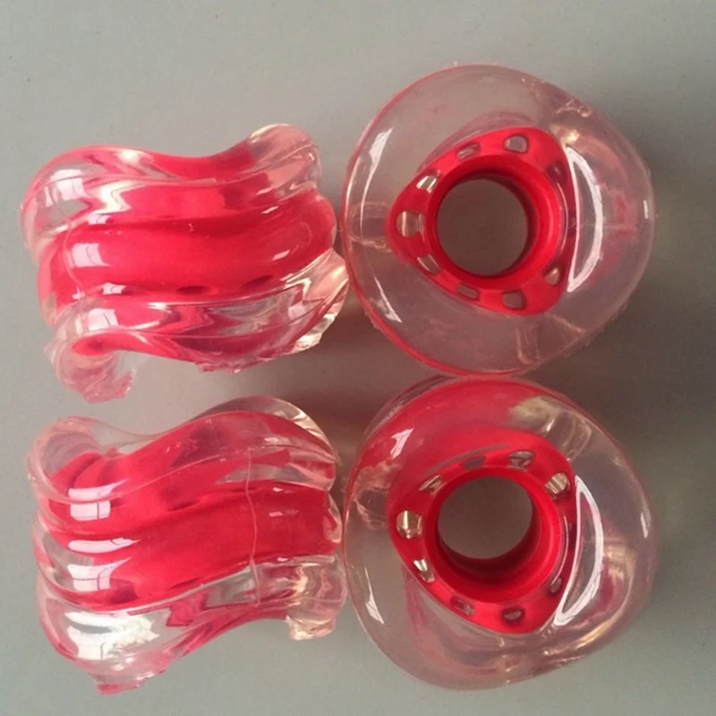 

New Arrival DIY 4pcs 60*45mm Skateboard Wheels Snake Wheels Hardness 85A Profession Different Clear Llucite For SkateBoard