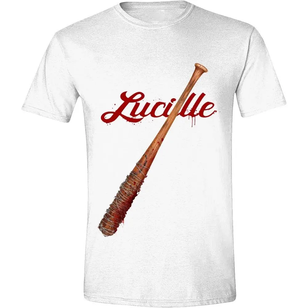 Футболка The Walking Dead-Lucille &amp Bloody Text maglia Uomo ufficiale крутая Повседневная футболка