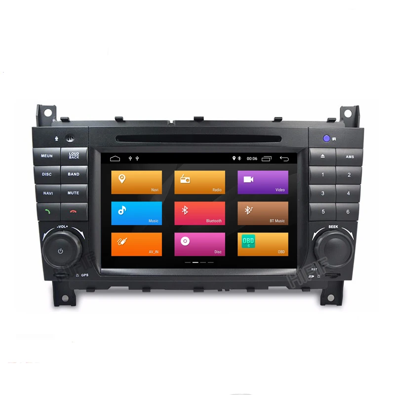 Автомобильный DVD плеер PX5 Восьмиядерный процессор 7 дюймов 1024x600 Android 10 для Mercedes/Benz C