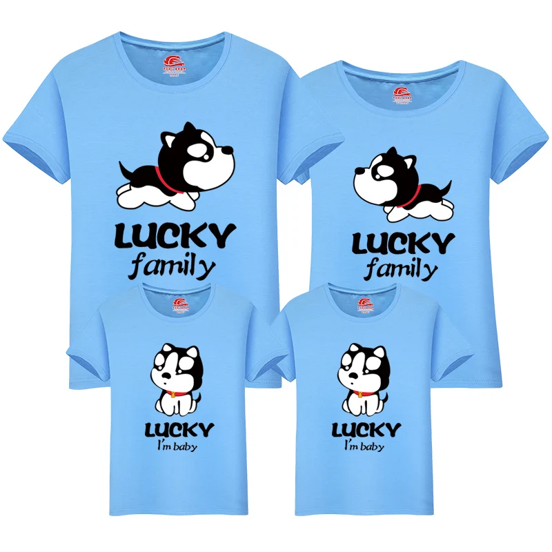 2019 новые качественные хлопковые одинаковые комплекты для семьи футболка с