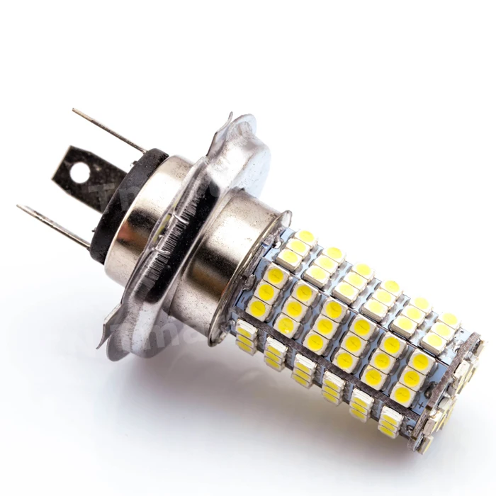 Лучшая цена H4 120 светодиодный 3528 1210 SMD чистый белый Автомобильный источник света